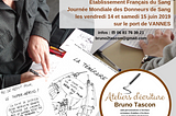 Stand EFS : animations autour de l’écriture et dédicace de dessins de Bruno Tascon VANNES