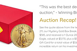 “This was the best deal ever at auction,” — Winning Bidder