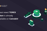 TOREX token has already been listed on Coinsbit.io Exchange