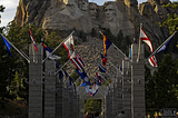 Late afternoon at Mount Rushmore National Memorial in South Dakota, USA