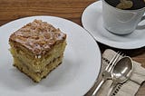 Cinnamon Walnut Coffeecake with coffee