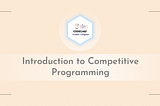 Intro to Competitive Programming