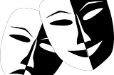 Theater masks, sketch