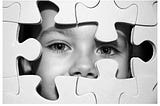 Child in a puzzle