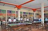 A view of a typical high school canteen in Bandung, Indonesia