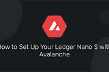 How to set up Your Ledger Nano S with Avalanche