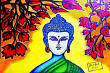 A painting of Gautam Buddha