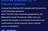 Blue Teams Labs Online | Reverse Engineering- A Classic Injection