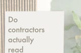 Why architectural specifications are important? Do contractors actually read them?
