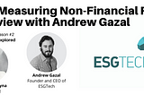 ESG: Measuring Non-Financial Risks. Interview with Andrew Gazal