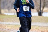 Niqabi Muslim Woman Running Marathon