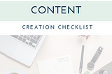 Essential content creation checklist