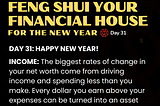 Feng Shui Your Financial House — Day 31