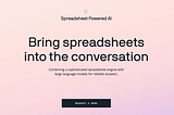 Introducing: Spreadsheet Powered AI