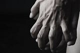 two hands touching