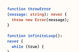 Use case of Never DataType