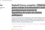 Droit de réponse adressé à Raphael Llorca
