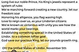 The United States of Lindor National Anthem