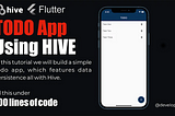 TODO App Using HIVE Database — Flutter