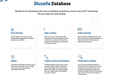 Research based illustrations of the use cases of the bluzelle database