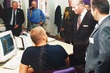 A young me, showing Prince Philip something he found funny — minimal design