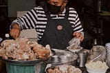 Traditional Taiwanese Snacks/ 阿明豬心 Tainan Pork Heart Noodle