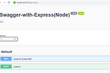 Swagger with typescript based Express.js(Node) application.