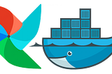 Logos of Airflow and Docker