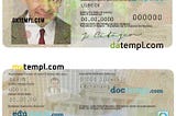 Germany identification document psd template in PSD format, fully editable, with all fonts