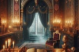 King’s chamber with a mysterious door that has an ominous light