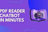 PDF Reader chatbot using langchain and open ai in 15 mins