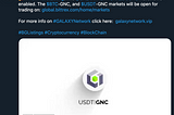 BREAKING NEWS! GNC is landed and open to trade on BITTREX!