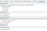 The Chrome Dev Tools Accessibility Pane