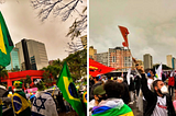 Manifestações políticas polarizam espaços centrais de Porto Alegre