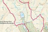 GPS route map, recorded during walk