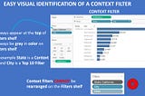 Easy visual identification of a Context Filter in Tableau