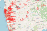 Plotting all forts in Maharashtra on a map using Folium and Python.