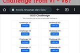SOLUTION to XSS Challenge From V1 — V8