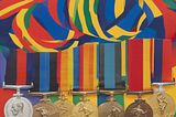 AI generated image, the prompt is: “A fauvist painting of Medals Over Time at the Olympic Games with winners”