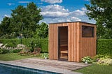 Swimming pool builders are cashing in on the craze for outdoor saunas.