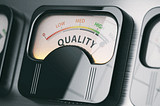 Image of a meter showing quality levels