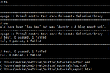 Test results returned from RobotFramework