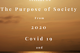 What 2020, Covid 19, and Yuval Noah Harari Taught Us About The Purpose of Society