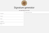 How to create a signature-generating app with React