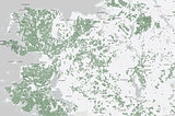 Map of western Ireland showing historic bog data from 2000