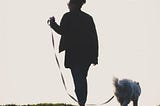 Man walking dog