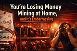 You’re Losing Money Mining at Home, and It’s Embarrassing