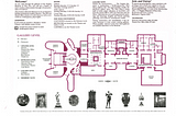 An image of a Virginia Museum of Fine Arts gallery map from 1985–86.