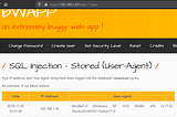 Inyección SQL Almacenada bWAPP