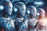 AI generated image symbolizing the communication barrier faced by non-English speakers in the realm of AI